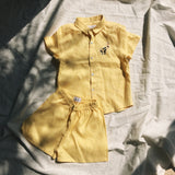 Yellow Linen Set Conejo